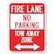 Signmission Fire Lane Tow-Away Zone with Bidirectional Arrow Rust Proof Parking, A-1824-23979 A-1824-23979 - alternate 1